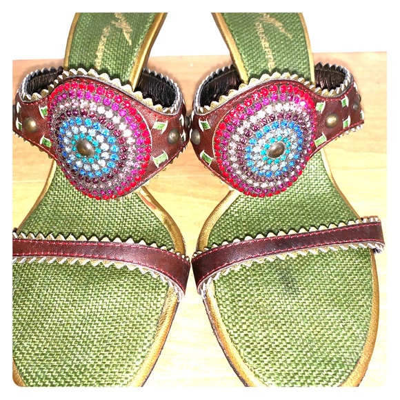 Giuseppe Zanotti Rainbow Rhinestone Heels Sandals - Picture 1 of 8